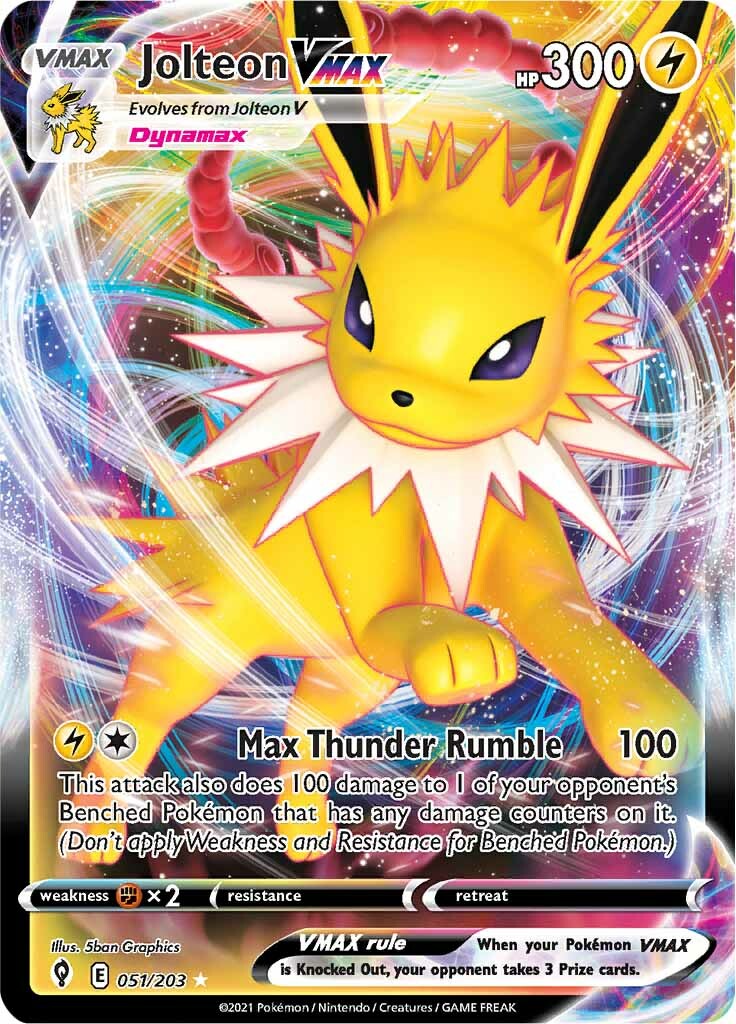 Jolteon VMAX (051/203) [Sword & Shield: Evolving Skies] | Pegasus Games WI