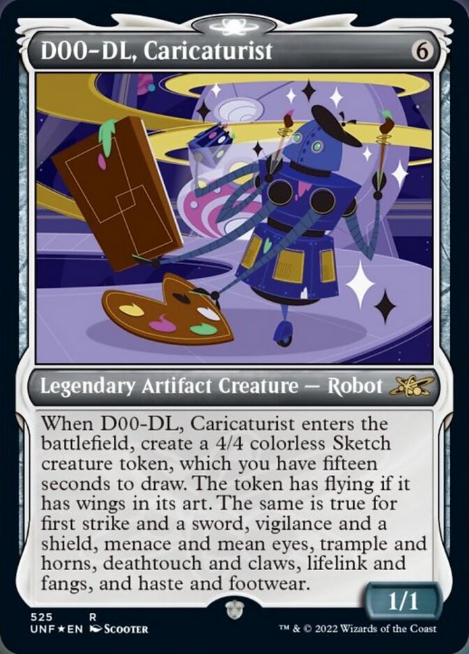 D00-DL, Caricaturist (Showcase) (Galaxy Foil) [Unfinity] | Pegasus Games WI