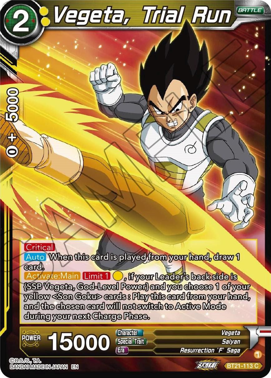 Vegeta, Trial Run (BT21-113) [Wild Resurgence] | Pegasus Games WI