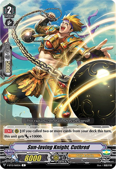 Sun-loving Knight, Cuthred (V-BT12/060EN) [Divine Lightning Radiance] | Pegasus Games WI
