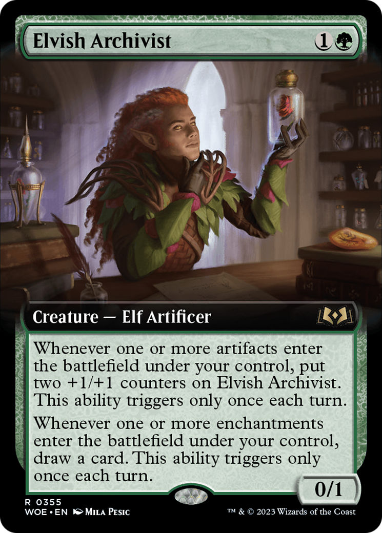 Elvish Archivist (Extended Art) [Wilds of Eldraine] | Pegasus Games WI