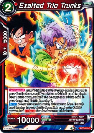 Exalted Trio Trunks (BT7-011) [Assault of the Saiyans] | Pegasus Games WI