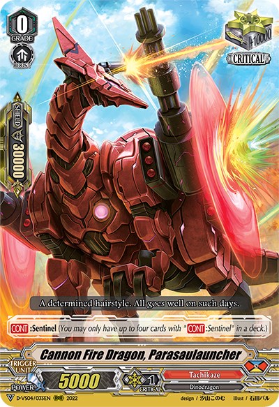 Cannon Fire Dragon, Parasaulauncher (D-VS04/035EN) [V Clan Collection Vol.4] | Pegasus Games WI