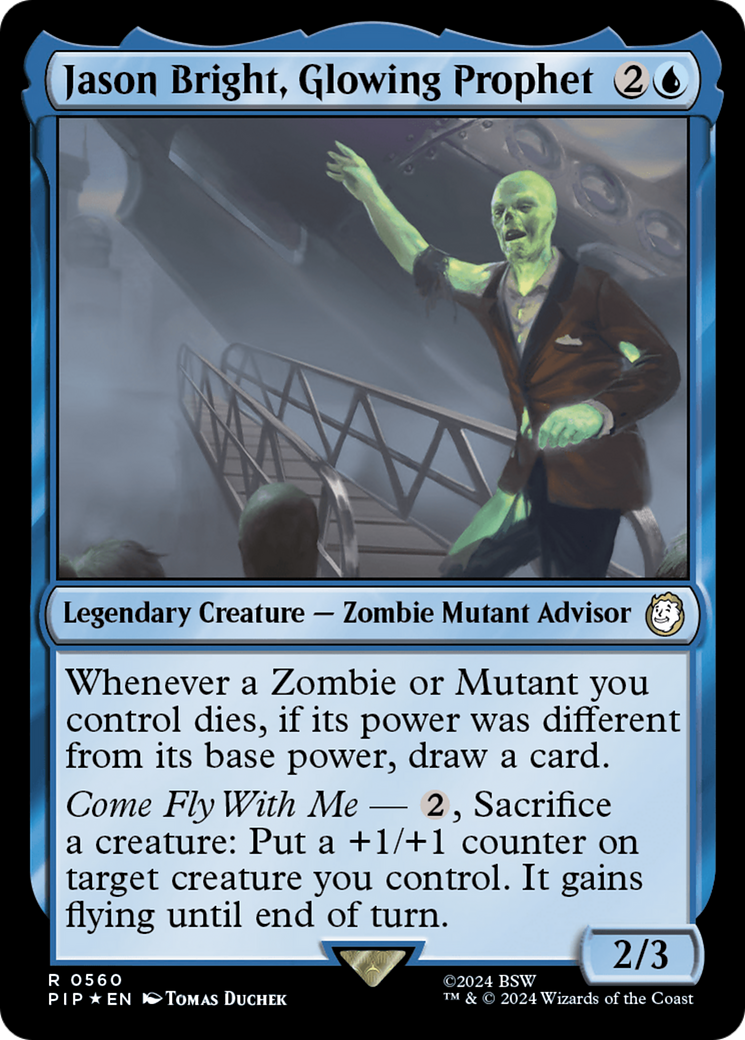 Jason Bright, Glowing Prophet (Surge Foil) [Fallout] | Pegasus Games WI