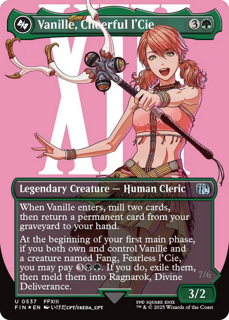 Vanille, Cheerful l'Cie // Ragnarok, Divine Deliverance (Borderless) (Surge Foil) [FINAL FANTASY] | Pegasus Games WI