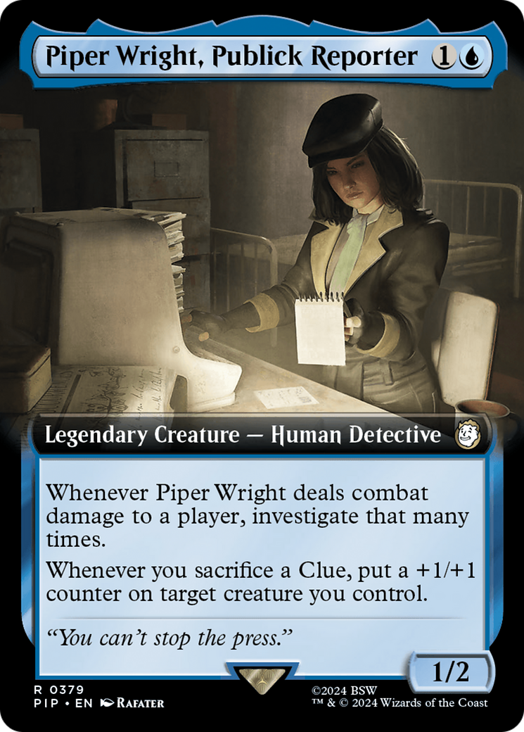 Piper Wright, Publick Reporter (Extended Art) [Fallout] | Pegasus Games WI