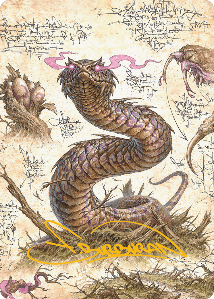 Rottenmouth Viper Art Card (Gold-Stamped Signature) [Bloomburrow Art Series] | Pegasus Games WI