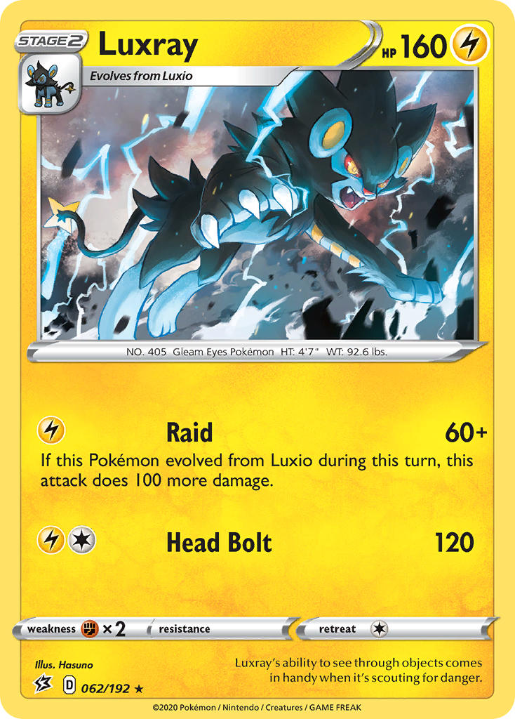 Luxray (062/192) (Theme Deck Exclusive) [Sword & Shield: Rebel Clash] | Pegasus Games WI