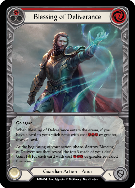 Blessing of Deliverance (Red) [LGS006-P] (Promo)  1st Edition Normal | Pegasus Games WI