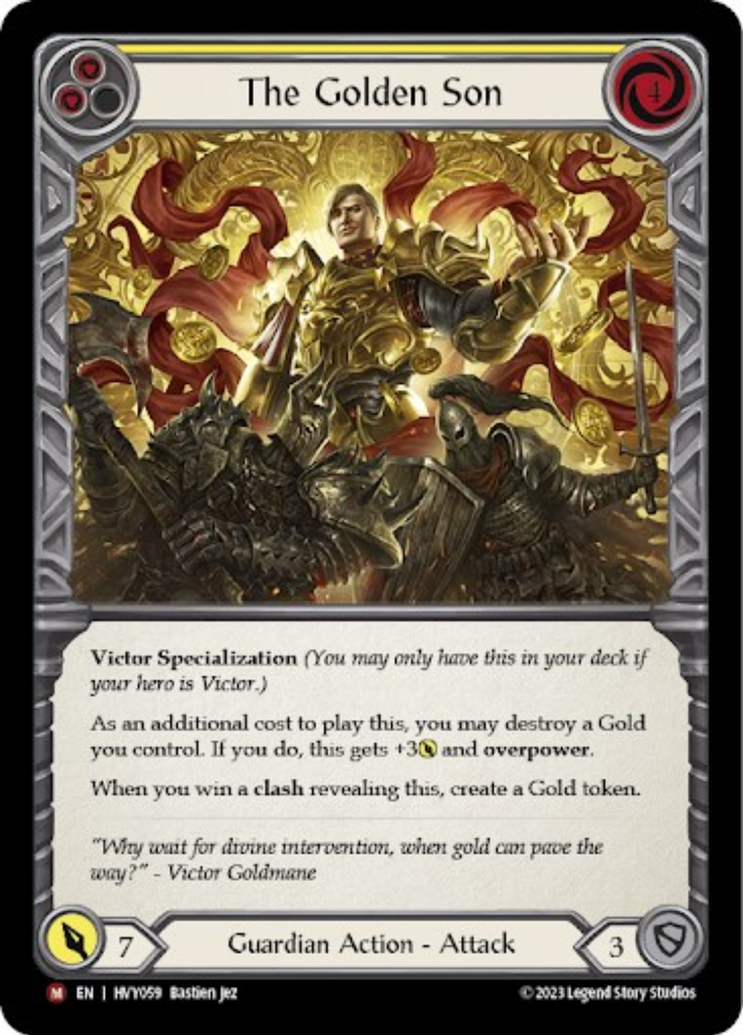 The Golden Son (Yellow) [HVY059] (Heavy Hitters)  Rainbow Foil | Pegasus Games WI