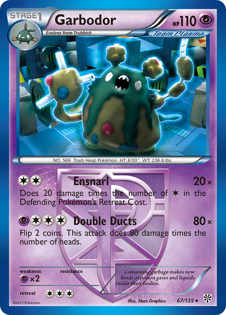 Garbodor (67/135) [Black & White: Plasma Storm] | Pegasus Games WI