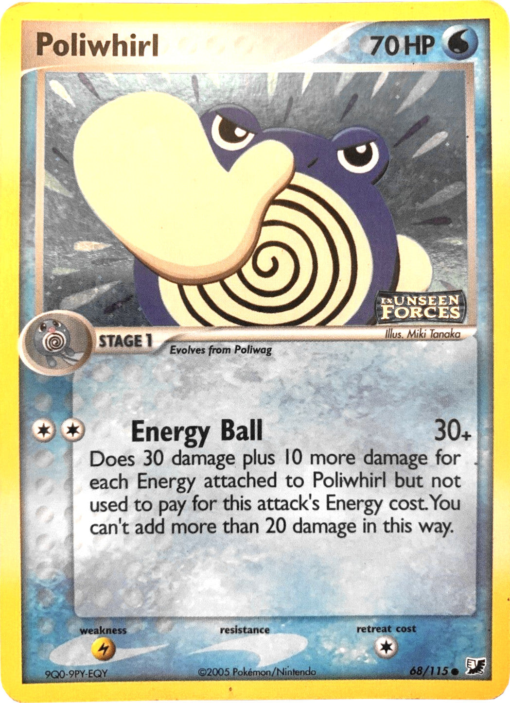 Poliwhirl (68/115) (Stamped) [EX: Unseen Forces] | Pegasus Games WI