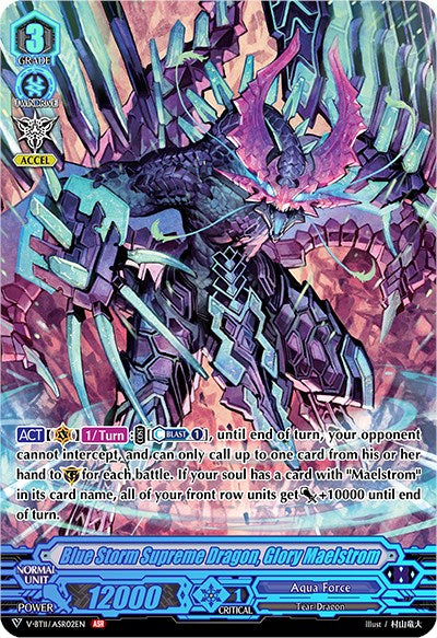 Blue Storm Supreme Dragon, Glory Maelstrom (V-BT11/ASR02EN) [Storm of the Blue Cavalry] | Pegasus Games WI