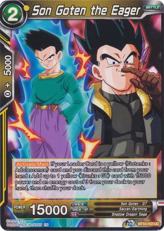 Son Goten the Eager (BT10-102) [Rise of the Unison Warrior 2nd Edition] | Pegasus Games WI