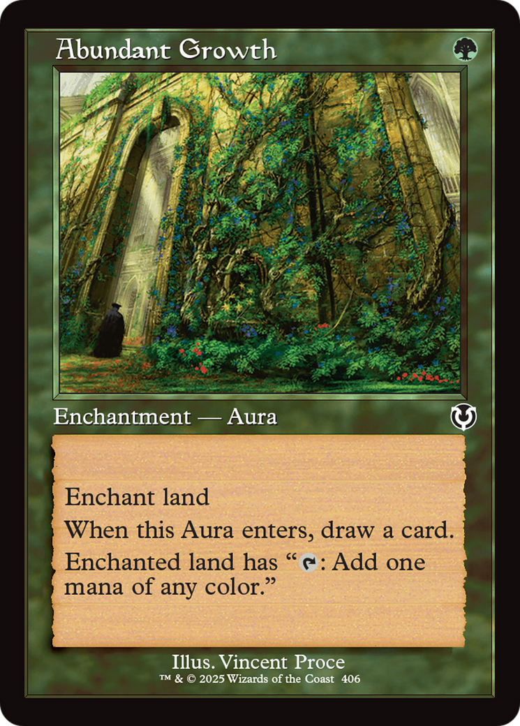 Abundant Growth (Retro Frame) [Innistrad Remastered] | Pegasus Games WI