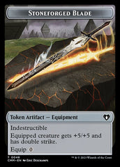 Treasure // Stoneforged Blade Double-Sided Token [Commander Masters Tokens] | Pegasus Games WI