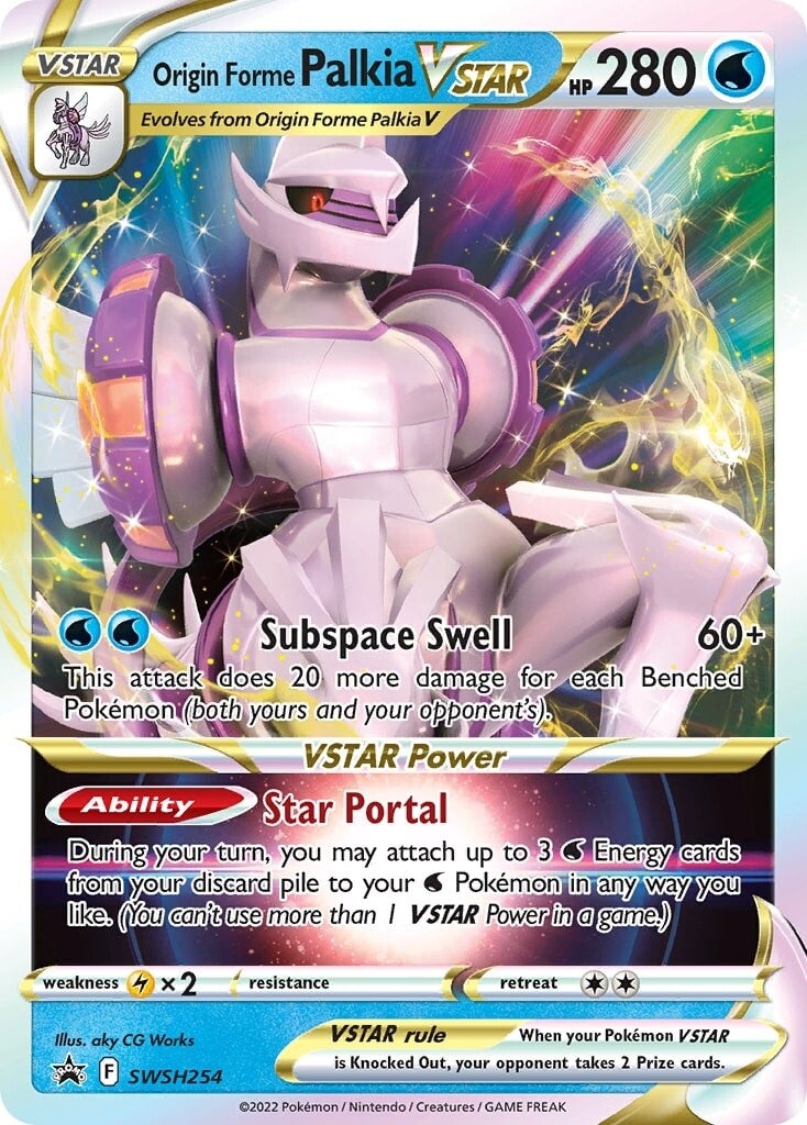 Origin Forme Palkia VSTAR (SWSH254) (Jumbo Card) [Sword & Shield: Black Star Promos] | Pegasus Games WI