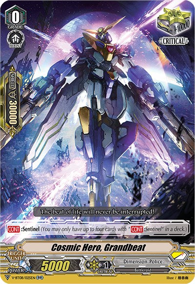 Cosmic Hero, Grandbeat (V-BT08/025EN RR) [Silverdust Blaze] | Pegasus Games WI