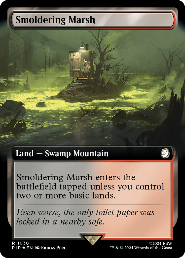 Smoldering Marsh (Extended Art) (Surge Foil) [Fallout] | Pegasus Games WI