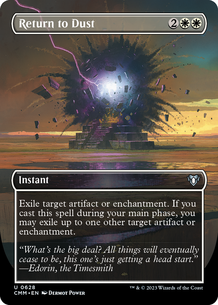 Return to Dust (Borderless Alternate Art) [Commander Masters] | Pegasus Games WI