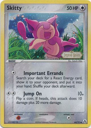 Skitty (64/92) (Stamped) [EX: Legend Maker] | Pegasus Games WI