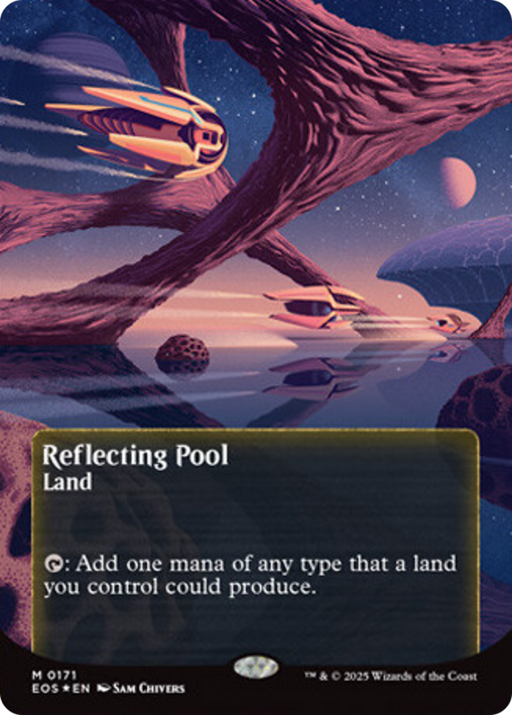 Reflecting Pool (0171) (Borderless) (Galaxy Foil) [Edge of Eternities: Stellar Sights] | Pegasus Games WI