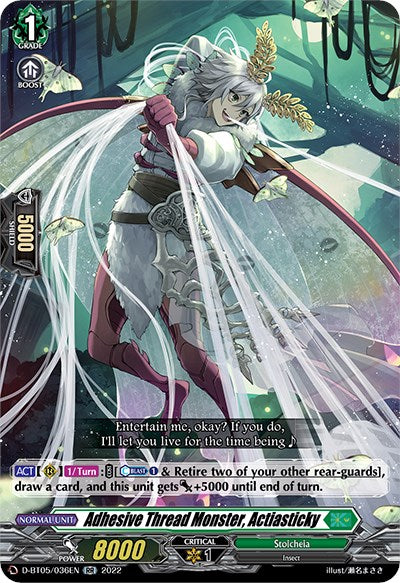 Adhesive Thread Monster, Actiasticky (D-BT05/036EN) [Triumphant Return of the Brave Heroes] | Pegasus Games WI