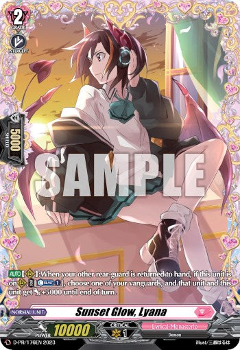 Sunset Glow, Lyana (Frame Rare) (D-PR/176EN) [D Promo Cards] | Pegasus Games WI