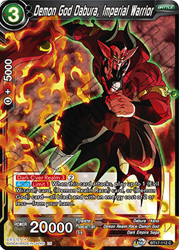 Demon God Dabura, Imperial Warrior (BT17-112) [Ultimate Squad] | Pegasus Games WI