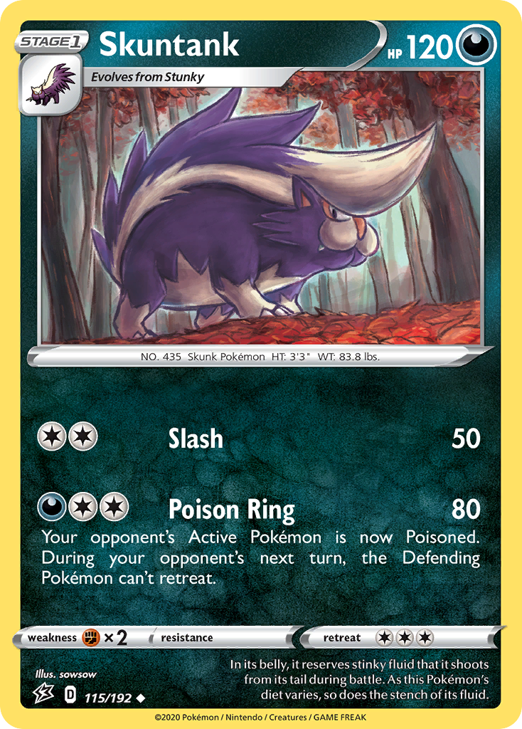 Skuntank (115/192) [Sword & Shield: Rebel Clash] | Pegasus Games WI