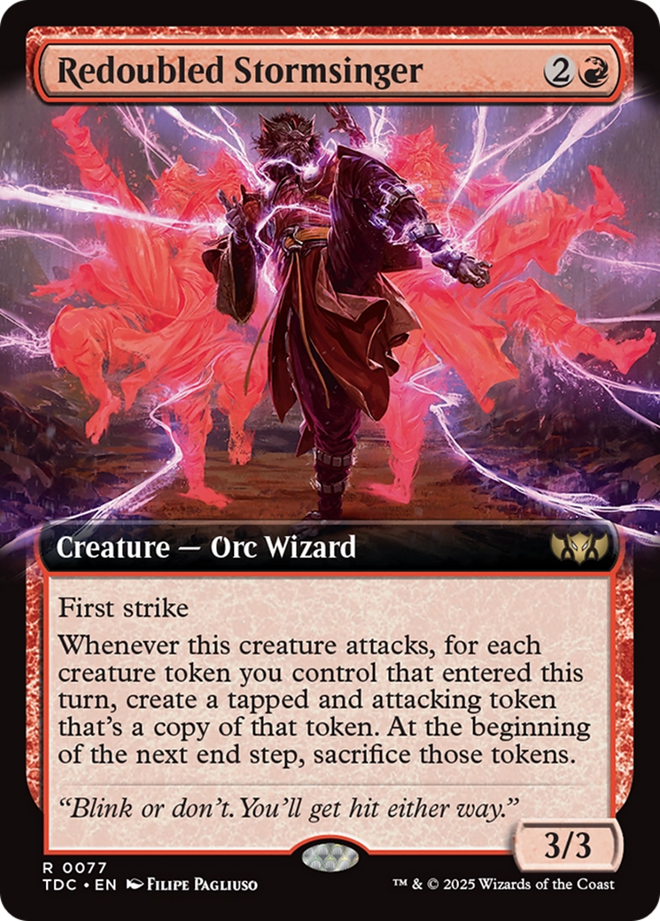 Redoubled Stormsinger (Extended Art) [Tarkir: Dragonstorm Commander] | Pegasus Games WI