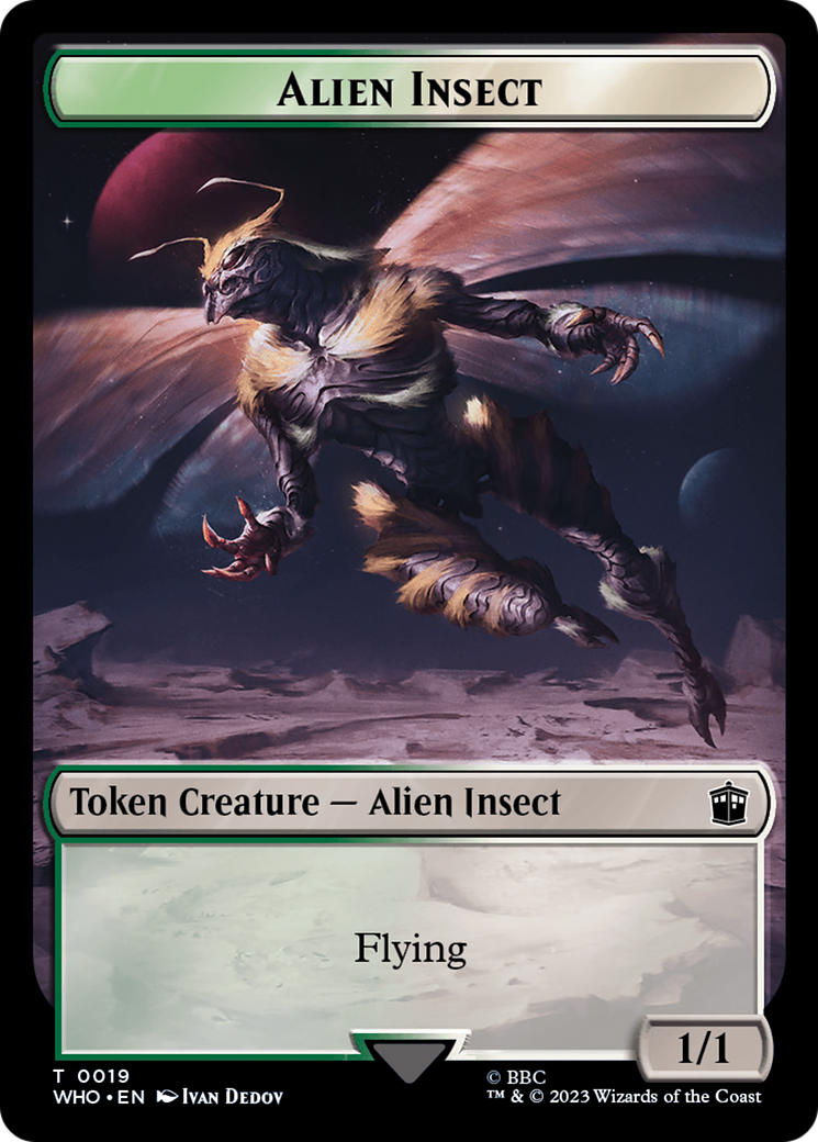 Fish // Alien Insect Double-Sided Token [Doctor Who Tokens] | Pegasus Games WI