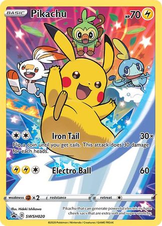 Pikachu (SWSH020) [Sword & Shield: Black Star Promos] | Pegasus Games WI