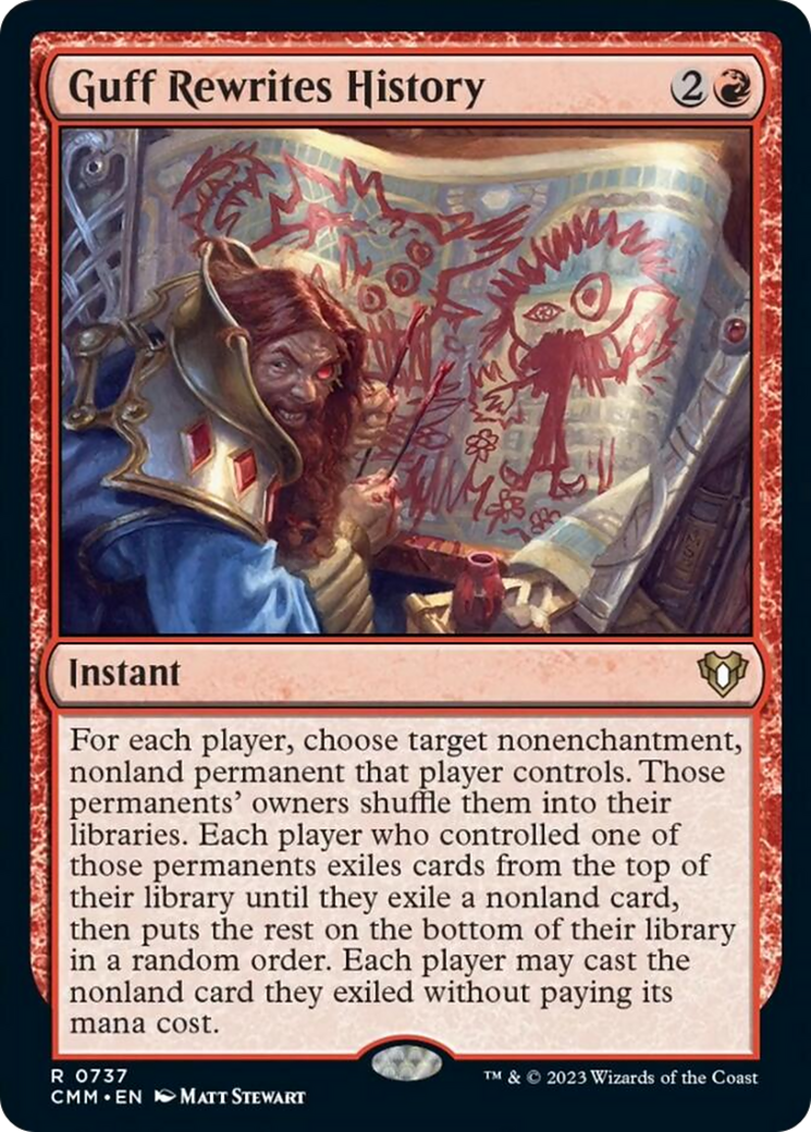 Guff Rewrites History [Commander Masters] | Pegasus Games WI