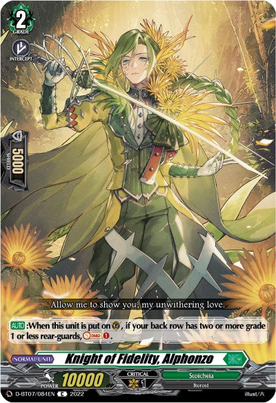 Knight of Fidelity, Alphonzo (D-BT07/084EN) [Raging Flames Against Emerald Storm] | Pegasus Games WI