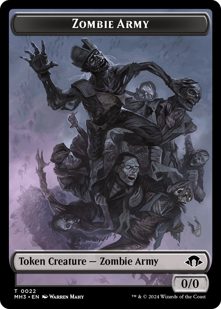 Zombie Army Token [Modern Horizons 3 Tokens] | Pegasus Games WI