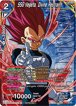 SSG Vegeta, Divine Restraint (Unison Warrior Series Boost Tournament Pack Vol. 7 - Winner) (P-376) [Tournament Promotion Cards] | Pegasus Games WI