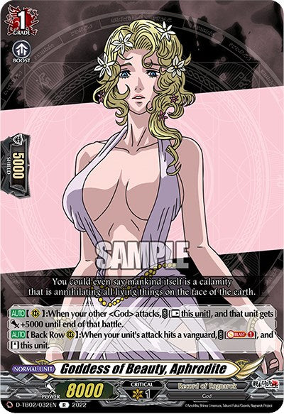 Goddess of Beauty, Aphrodite (D-TB02/032EN) [Record of Ragnarok] | Pegasus Games WI