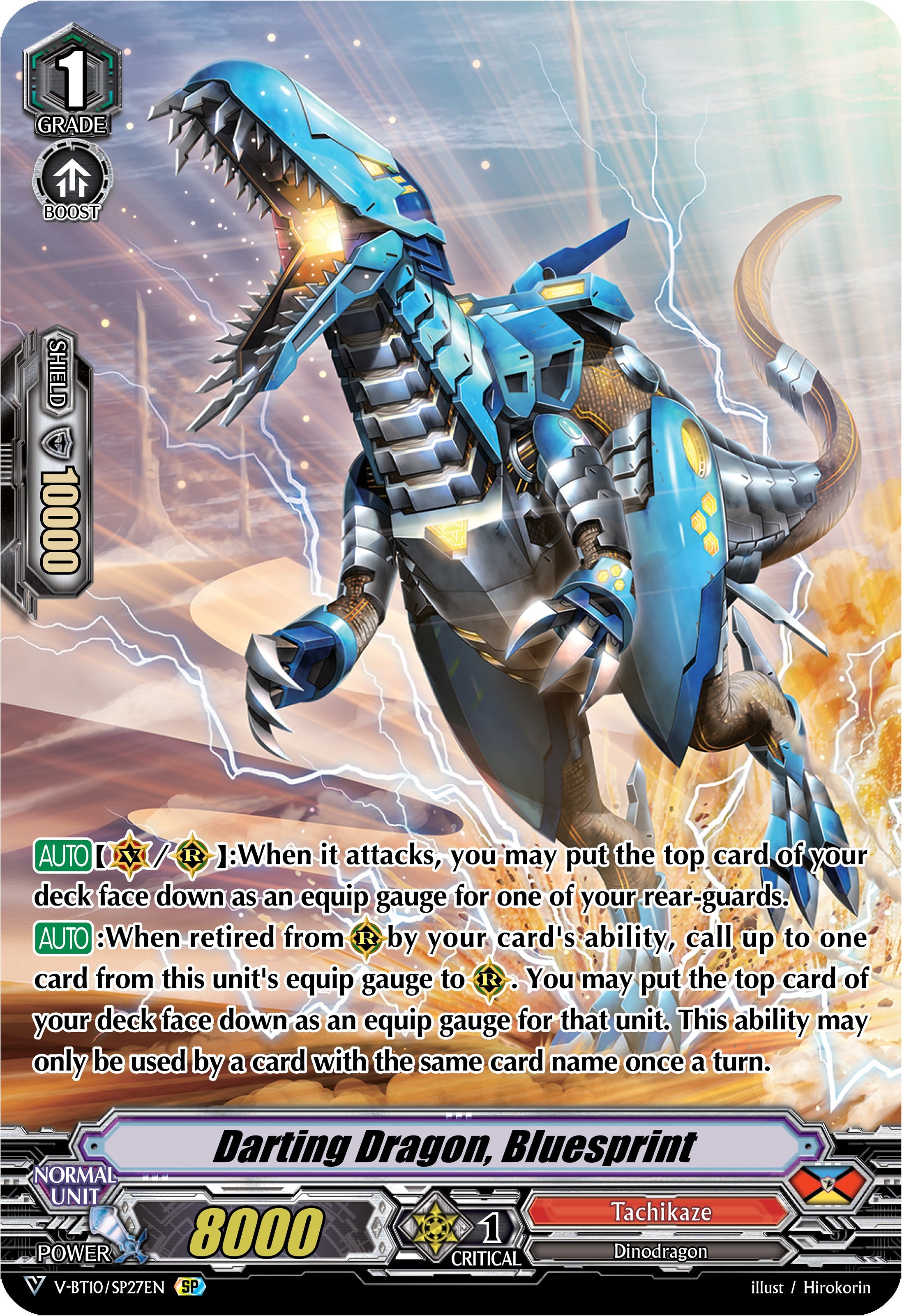 Darting Dragon, Bluesprint (V-BT10/SP27EN) [Phantom Dragon Aeon] | Pegasus Games WI
