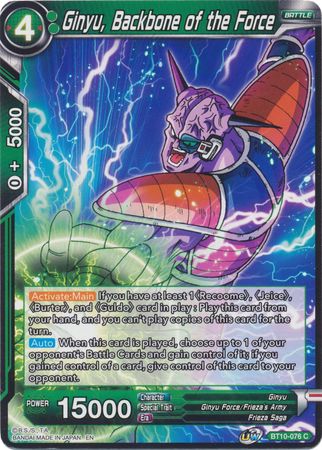 Ginyu, Backbone of the Force (BT10-076) [Rise of the Unison Warrior 2nd Edition] | Pegasus Games WI