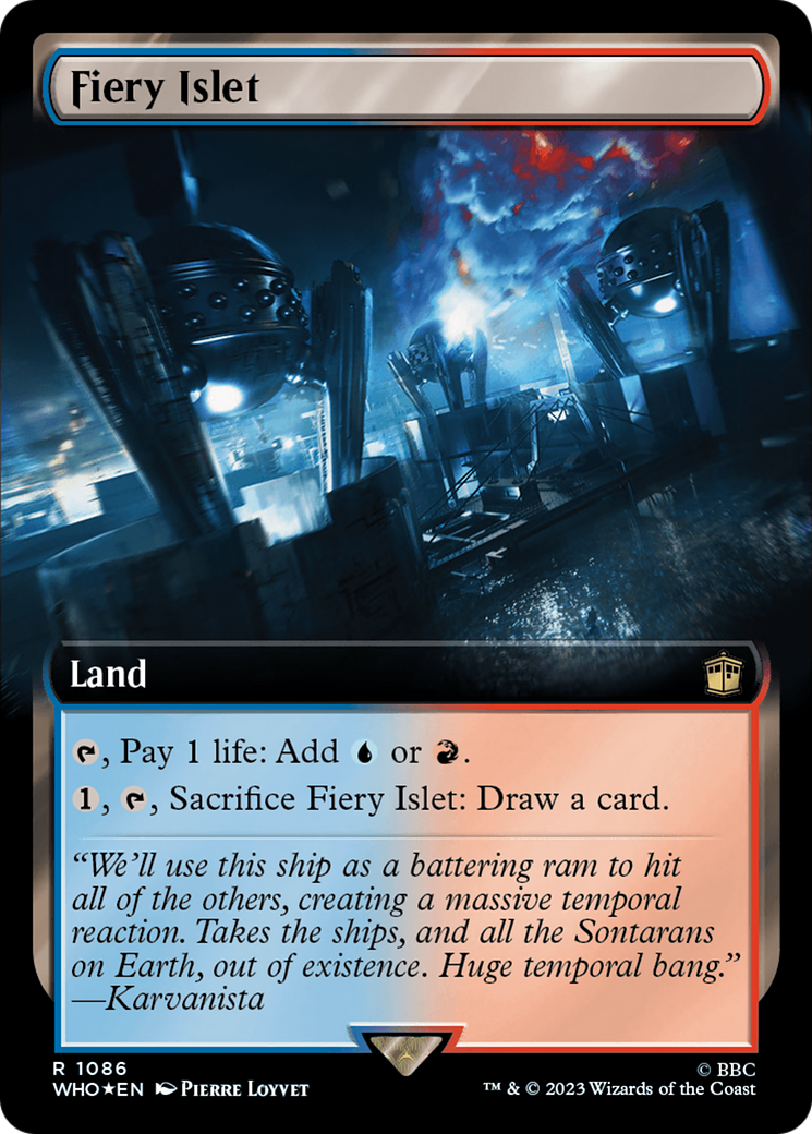 Fiery Islet (Extended Art) (Surge Foil) [Doctor Who] | Pegasus Games WI