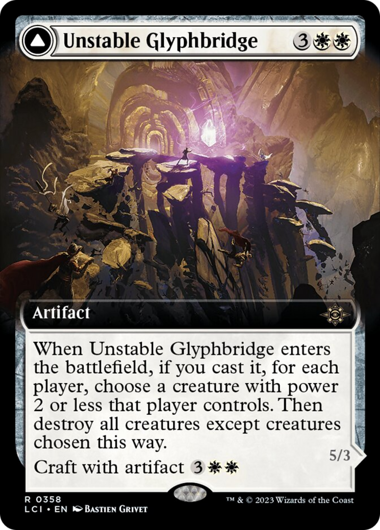 Unstable Glyphbridge // Sandswirl Wanderglyph (Extended Art) [The Lost Caverns of Ixalan] | Pegasus Games WI