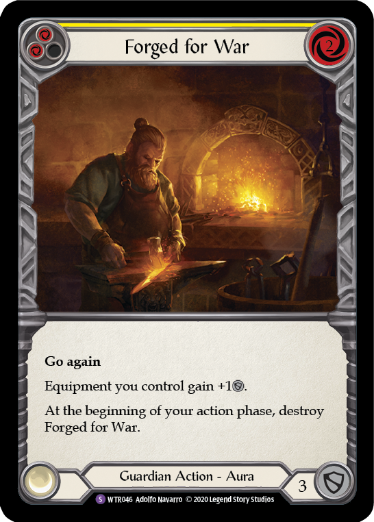 Forged for War [U-WTR046] (Welcome to Rathe Unlimited)  Unlimited Rainbow Foil | Pegasus Games WI