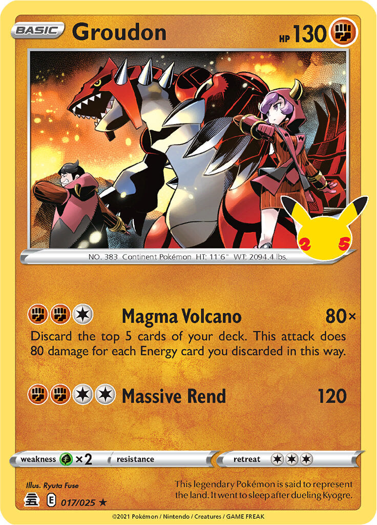 Groudon (017/025) [Celebrations: 25th Anniversary] | Pegasus Games WI