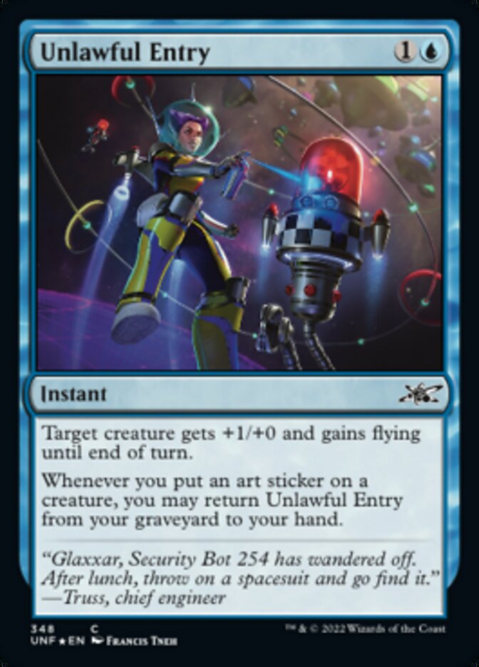Unlawful Entry (Galaxy Foil) [Unfinity] | Pegasus Games WI