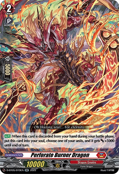 Perforate Burner Dragon (D-BT05/019EN) [Triumphant Return of the Brave Heroes] | Pegasus Games WI