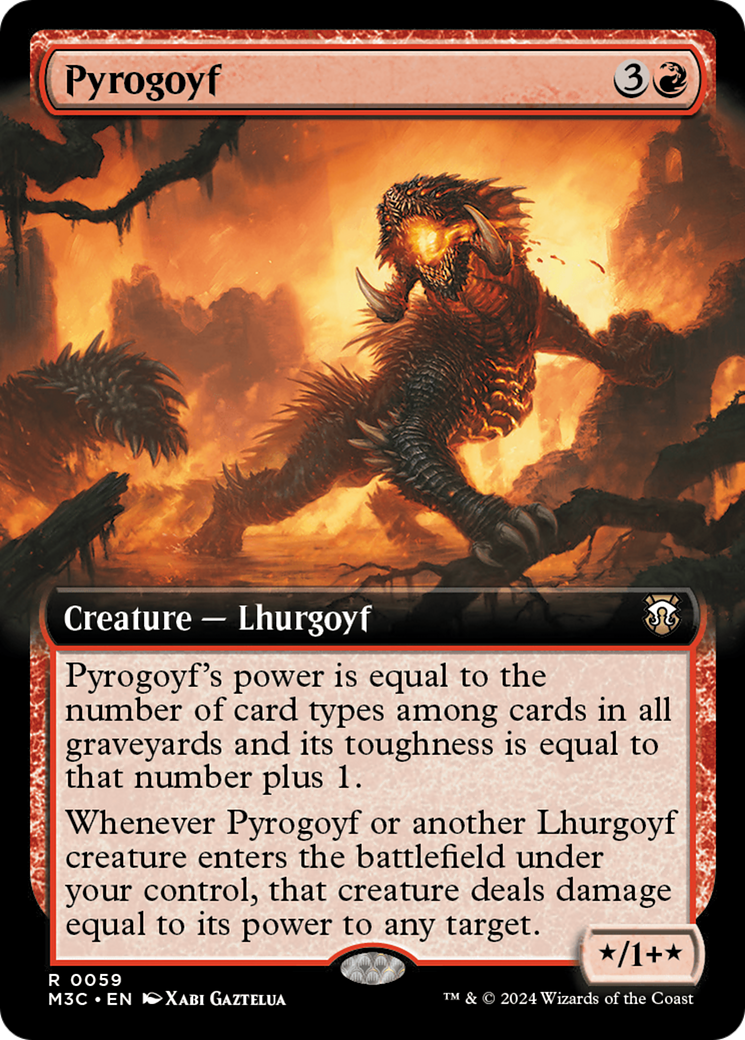 Pyrogoyf (Extended Art) [Modern Horizons 3 Commander] | Pegasus Games WI