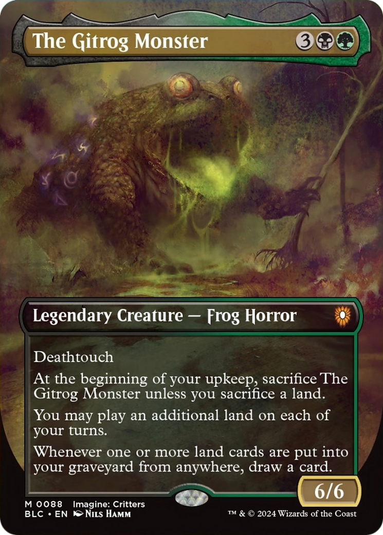 The Gitrog Monster (Borderless) [Bloomburrow Commander] | Pegasus Games WI