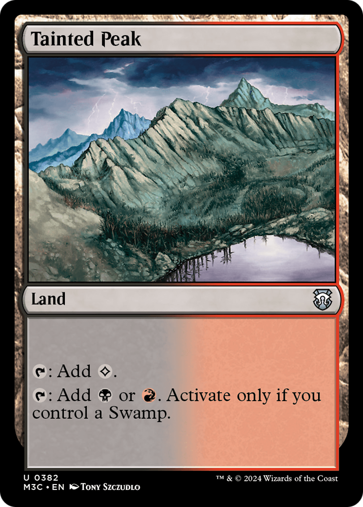 Tainted Peak (Ripple Foil) [Modern Horizons 3 Commander] | Pegasus Games WI