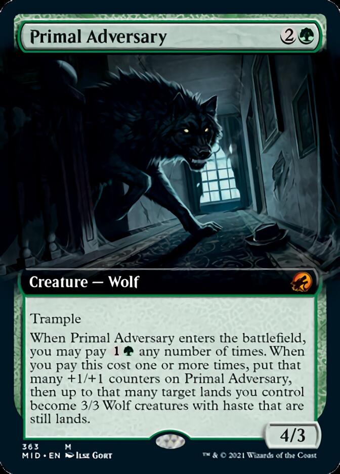 Primal Adversary (Extended Art) [Innistrad: Midnight Hunt] | Pegasus Games WI